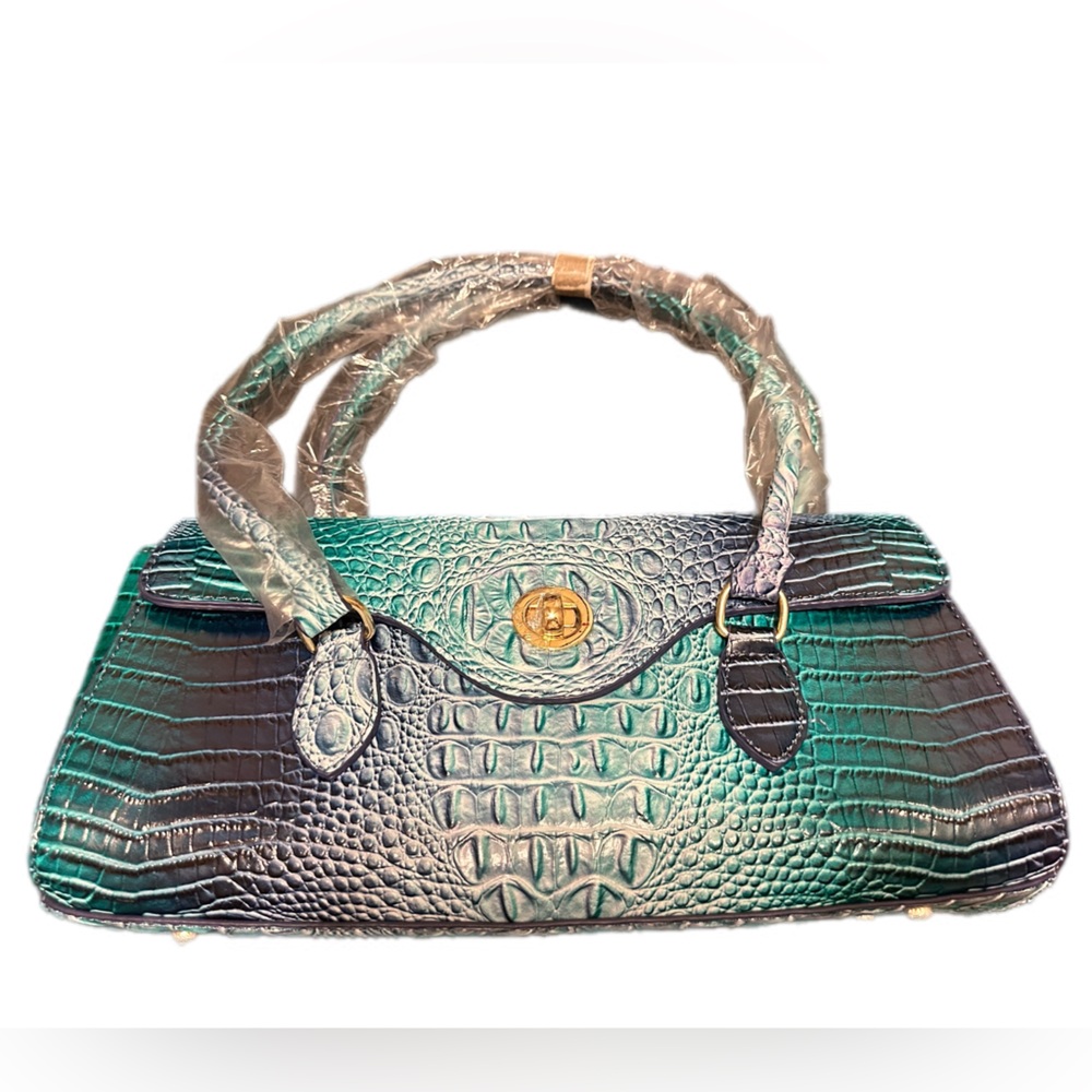 Colorful‎ Crocodile-Patterned Shoulder Bag- New